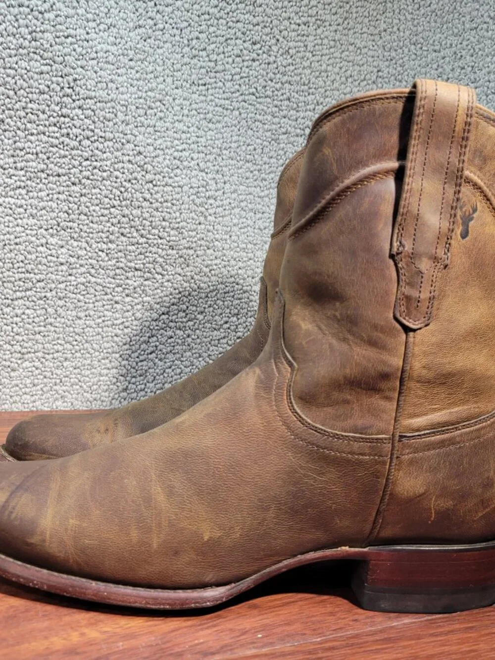 Tecovas The Dean Men's Size 10D Cafe Goat Zip Boots